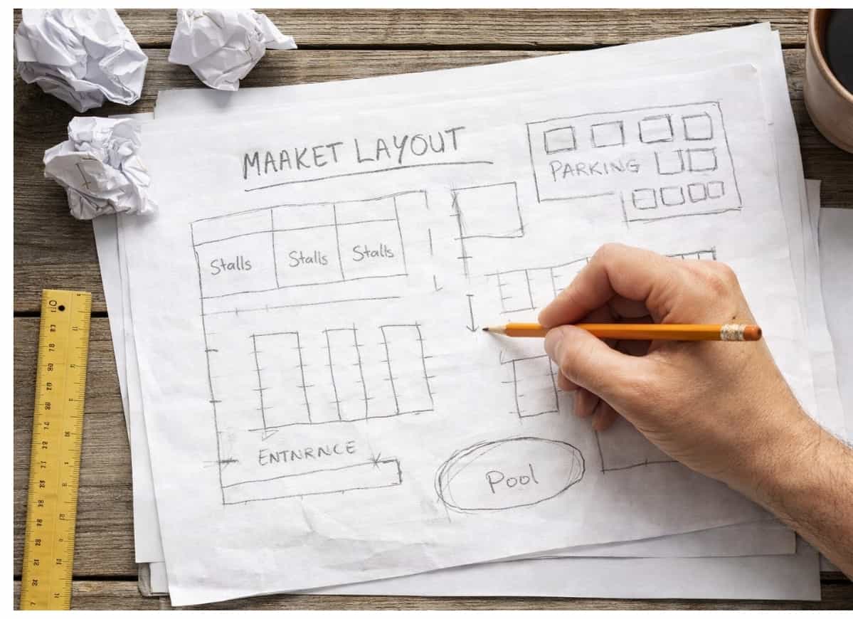 Traditional venue planning with manual drawings and spreadsheets